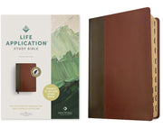 NLT Life Application Study Bible, Third Edition (Red Letter, Leatherlike, Brown/Tan, Indexed) by Tyndale