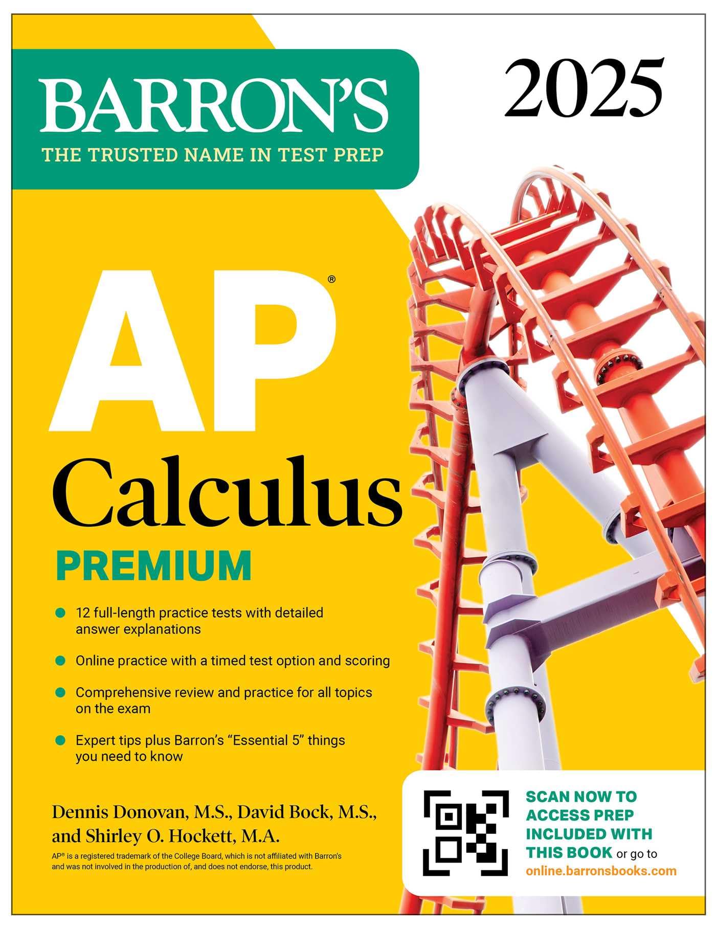 AP Calculus Premium, 2025: Prep Book with 12 Practice Tests + Comprehensive Review + Online Practice by Bock, David