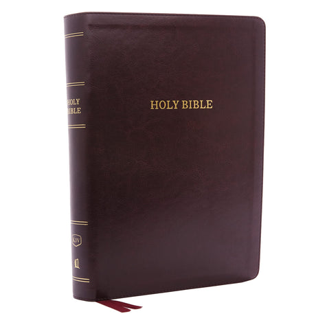 KJV, Deluxe Reference Bible, Super Giant Print, Imitation Leather, Burgundy, Red Letter Edition -- Thomas Nelson, Bible