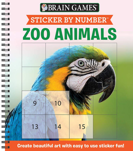 Sticker by Number: Zoo Animals -- Publications International Ltd, Spiral