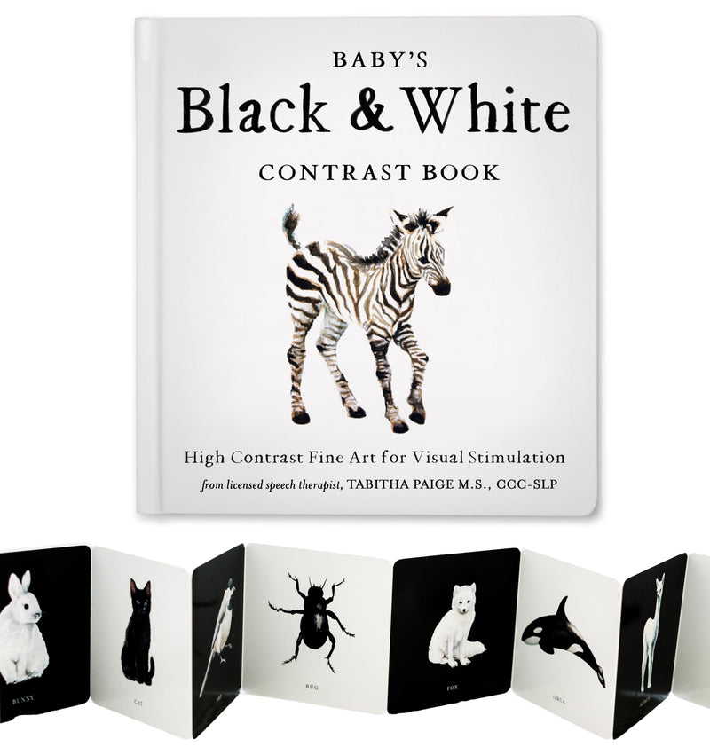 Baby's Black and White Contrast Book: High-Contrast Art for Visual Stimulation at Tummy Time by Paige, Tabitha