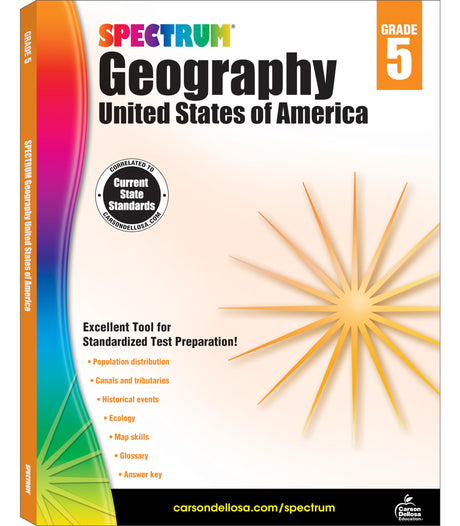 Spectrum Geography, Grade 5: United States of America Volume 95 -- Spectrum, Paperback