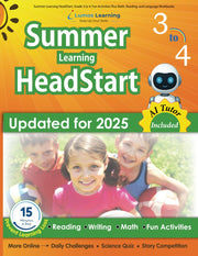 Summer Learning HeadStart, Grade 3 to 4: Fun Activities Plus Math, Reading, and Language Workbooks: Bridge to Success with Common Core Aligned Resourc by Summer Learning Headstart, Lumos