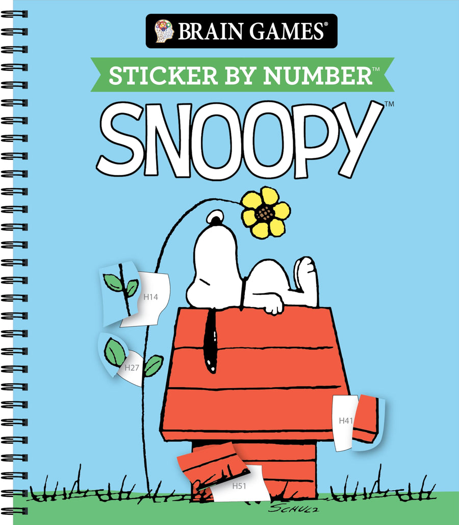 Brain Games - Sticker by Number: Snoopy -- Publications International Ltd, Spiral