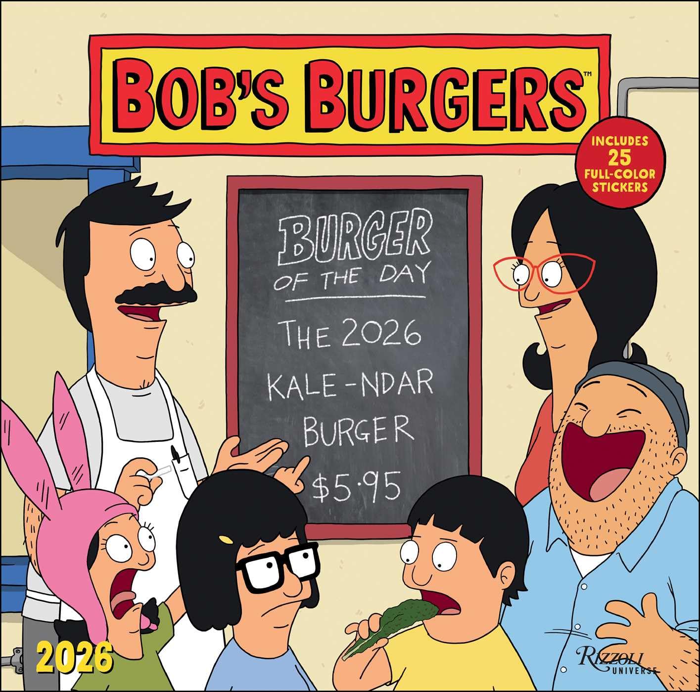 Bob's Burgers 2026 Wall Calendar (Includes Stickers) by Twentieth Century Studios Inc