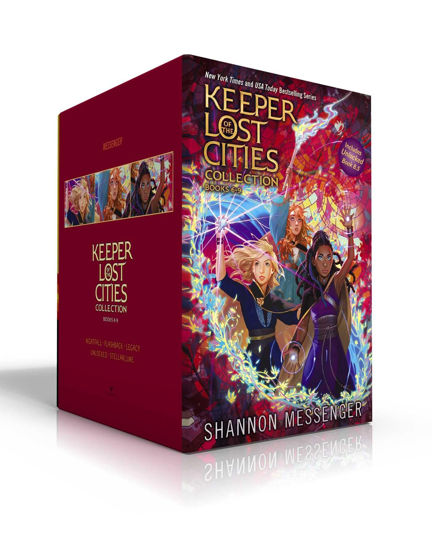 Keeper of the Lost Cities Collection Books 6-9 (Boxed Set): Nightfall; Flashback; Legacy; Unlocked Book 8.5; Stellarlune by Messenger, Shannon