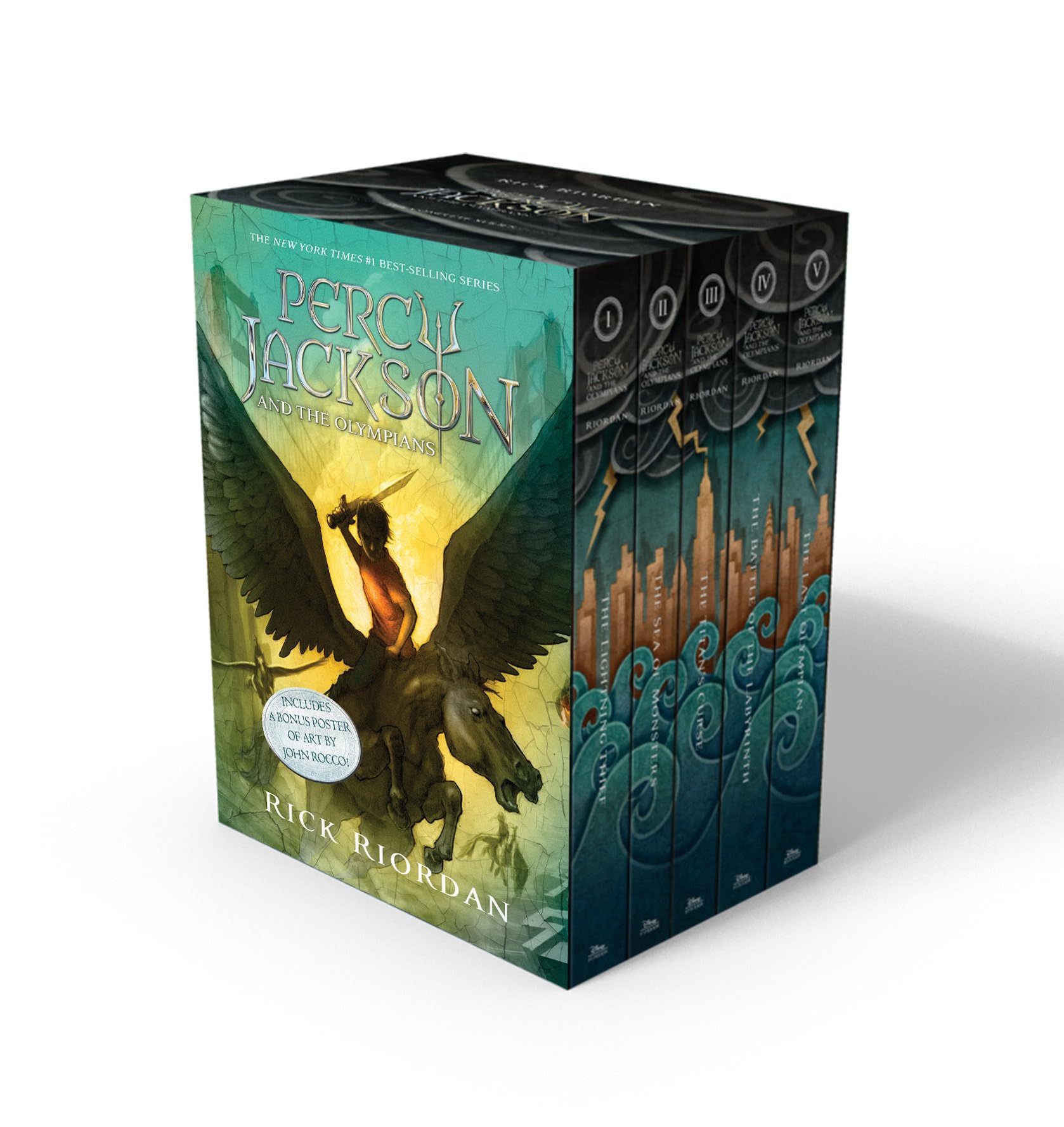 Percy Jackson and the Olympians 5 Book Paperback Boxed Set (W/Poster) by Riordan, Rick