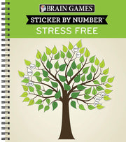 Brain Games - Sticker by Number: Stress Free (28 Images to Sticker) by Publications International Ltd