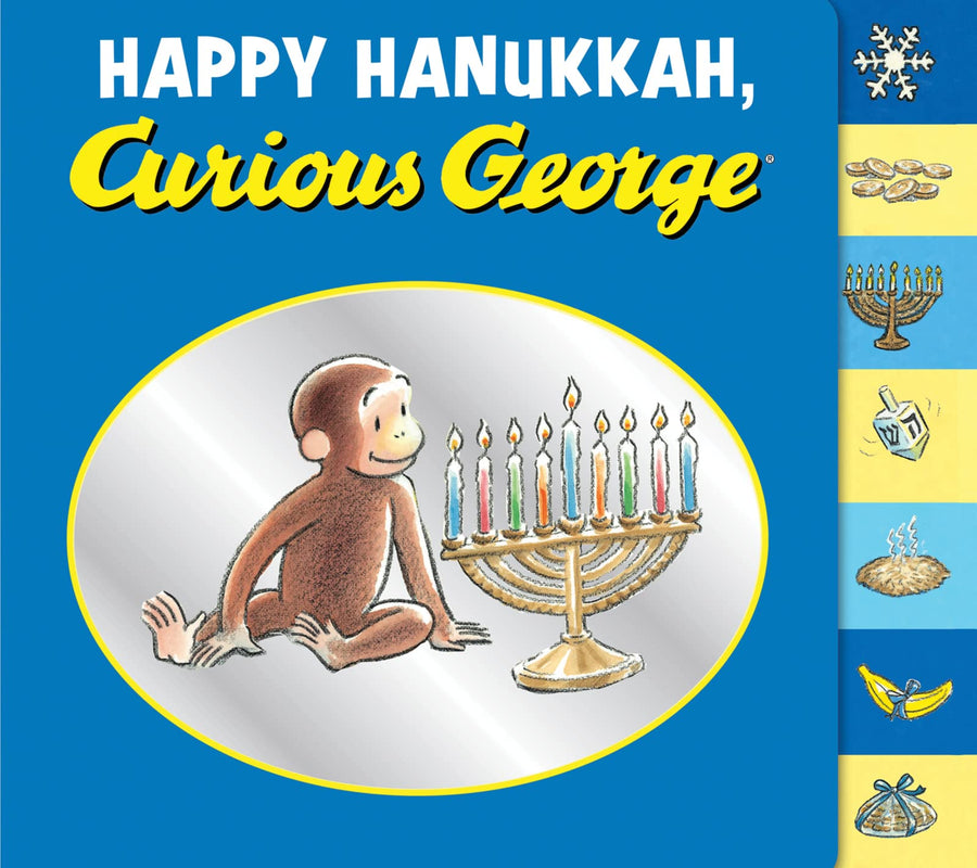 Happy Hanukkah, Curious George Tabbed: A Hanukkah Holiday Book for Kids -- H. A. Rey, Board Book