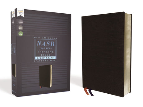 Nasb, Thinline Bible, Giant Print, Bonded Leather, Black, Red Letter Edition, 1995 Text, Comfort Print -- Zondervan, Bible