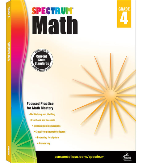 Spectrum Math Workbook, Grade 4: Volume 5 -- Spectrum, Paperback