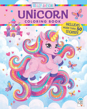 Totally Awesome Unicorn Coloring Book with Stickers by Rivera Sonda, Addy