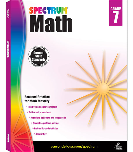 Spectrum Math Workbook, Grade 7: Volume 8 -- Spectrum, Paperback