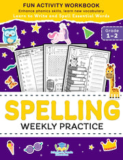 Spelling Weekly Practice for 1st 2nd Grade: Learn to Write and Spell Essential Words Ages 6-8 Kindergarten Workbook, 1st Grade Workbook and 2nd ... Re by Panda Education, Scholastic