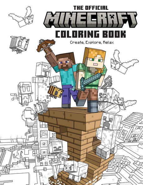 The Official Minecraft Coloring Book: Create, Explore, Relax!: Colorful Storytelling for Advanced Artists -- Insight Editions, Paperback