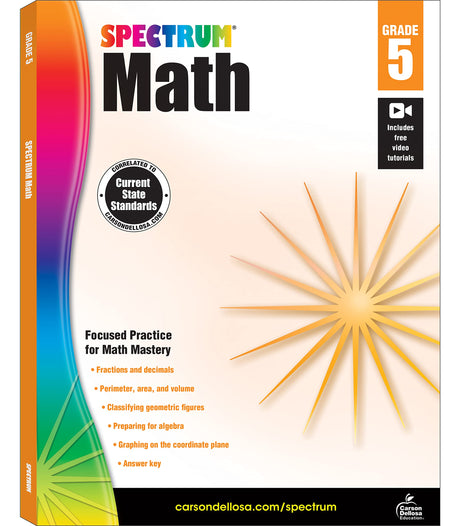 Spectrum Math Workbook, Grade 5: Volume 6 -- Spectrum, Paperback