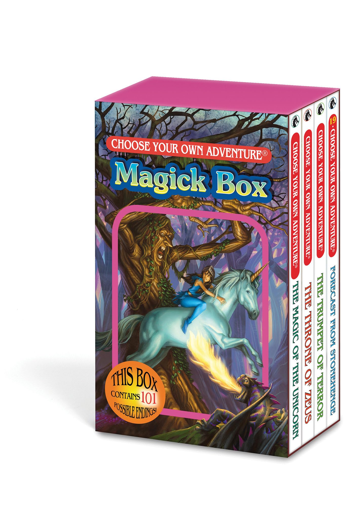 Choose Your Own Adventure 4-Book Boxed Set Magick Box (the Magic of the Unicorn, the Throne of Zeus, the Trumpet of Terror, Forecast from Stonehenge) by Lerme Goodman, Deborah