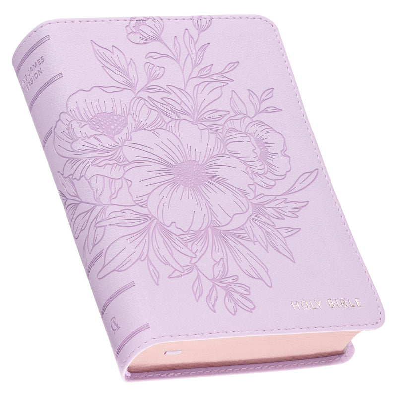 KJV Bible Compact LP Faux Leather, Purple by Christian Art Gifts