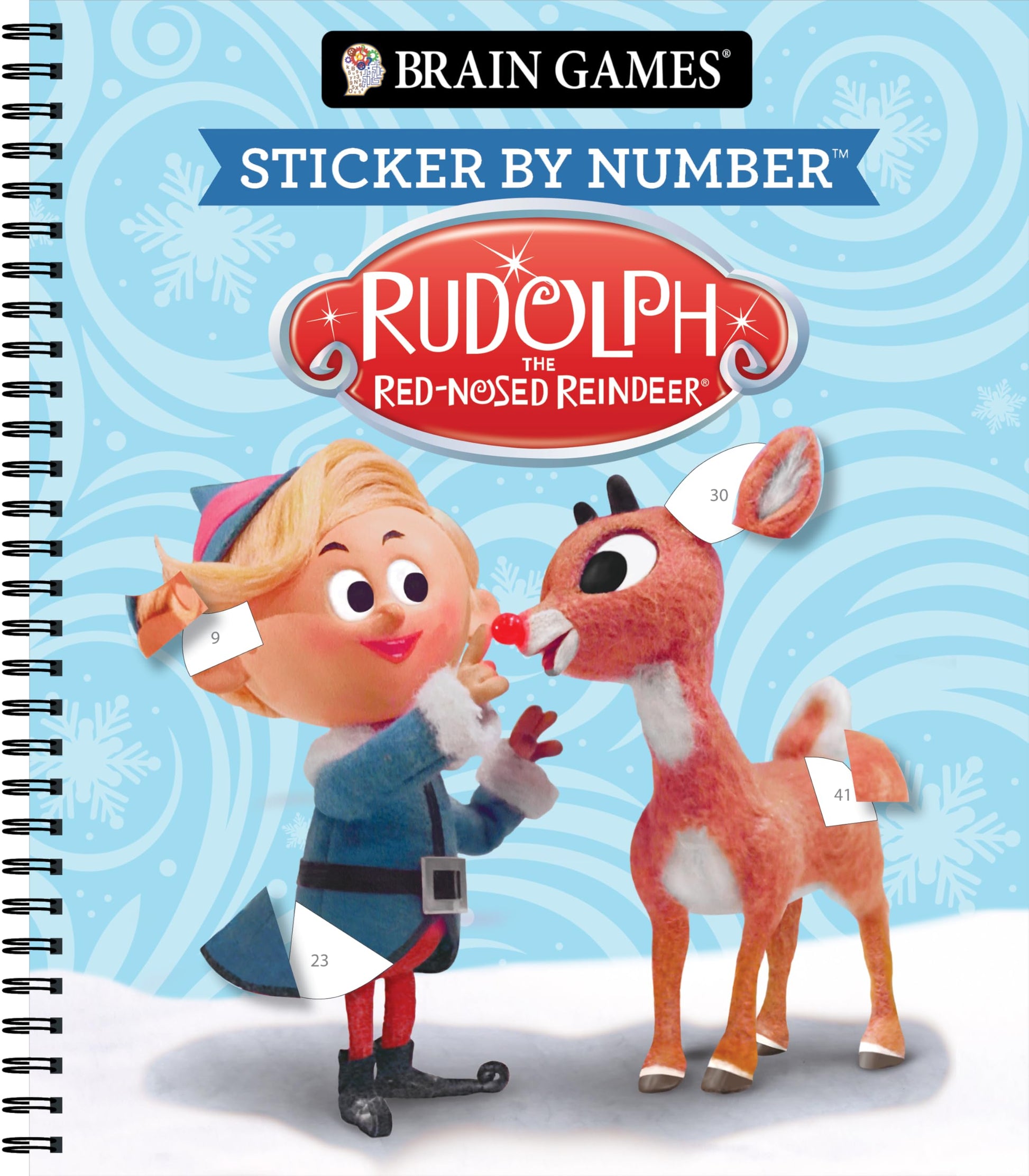 Brain Games - Sticker by Number: Rudolph the Red-Nosed Reindeer by Publications International Ltd