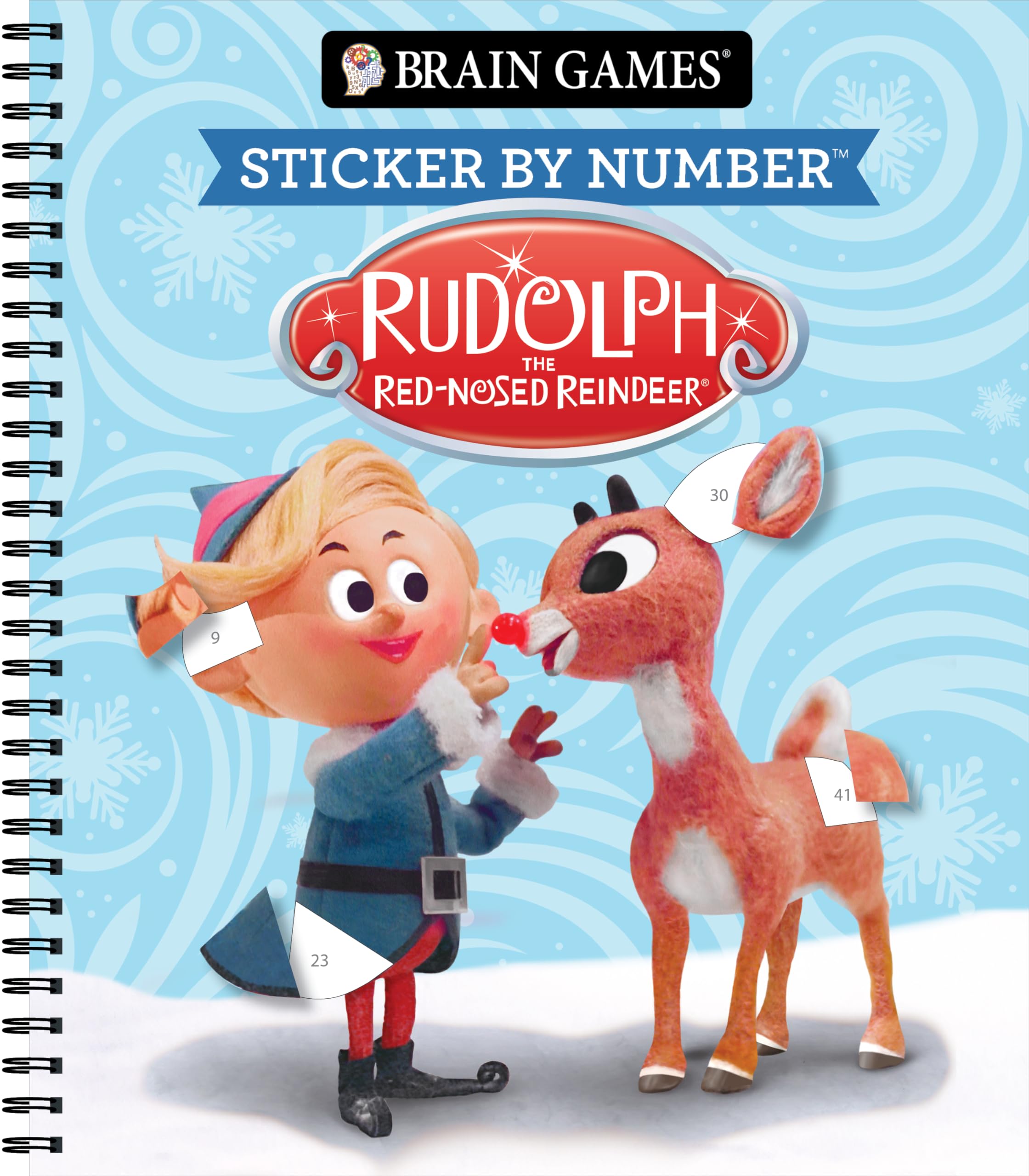 Brain Games - Sticker by Number: Rudolph the Red-Nosed Reindeer by Publications International Ltd