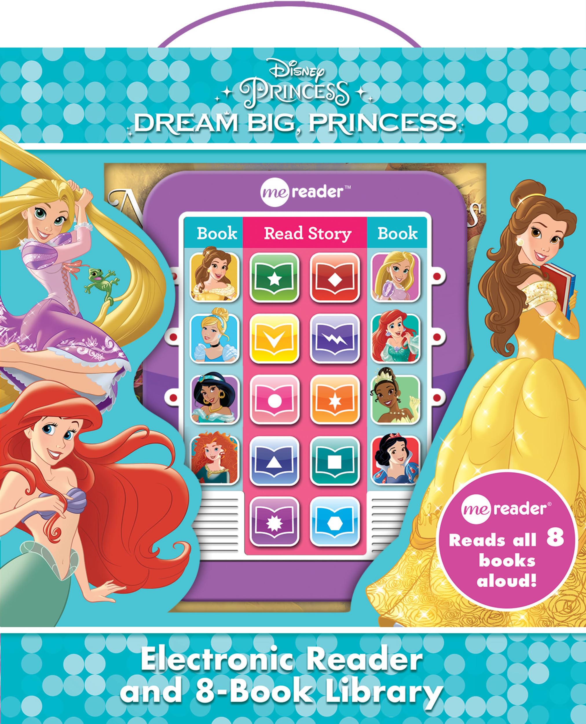 Disney Princess: Dream Big, Princess Me Reader Electronic Reader and 8-Book Library Sound Book Set [With Other and Battery] by Pi Kids