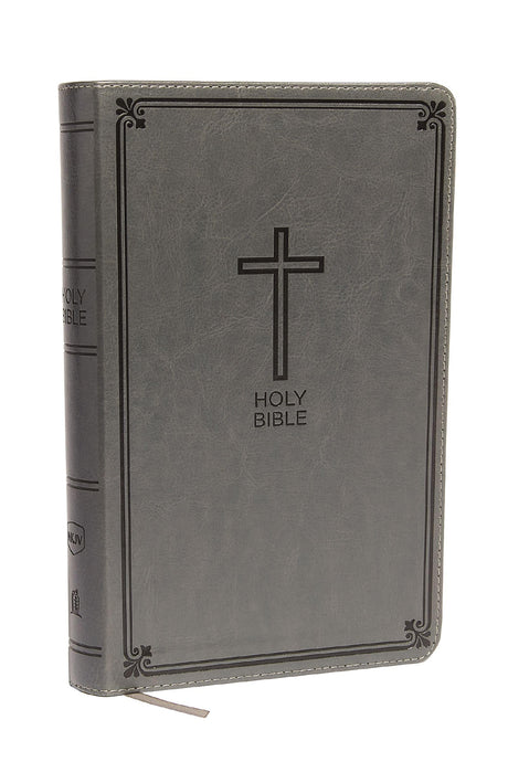 NKJV, Deluxe Gift Bible, Imitation Leather, Gray, Red Letter Edition -- Thomas Nelson, Bible