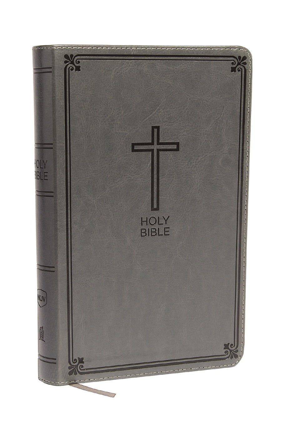 NKJV, Deluxe Gift Bible, Imitation Leather, Gray, Red Letter Edition -- Thomas Nelson, Bible