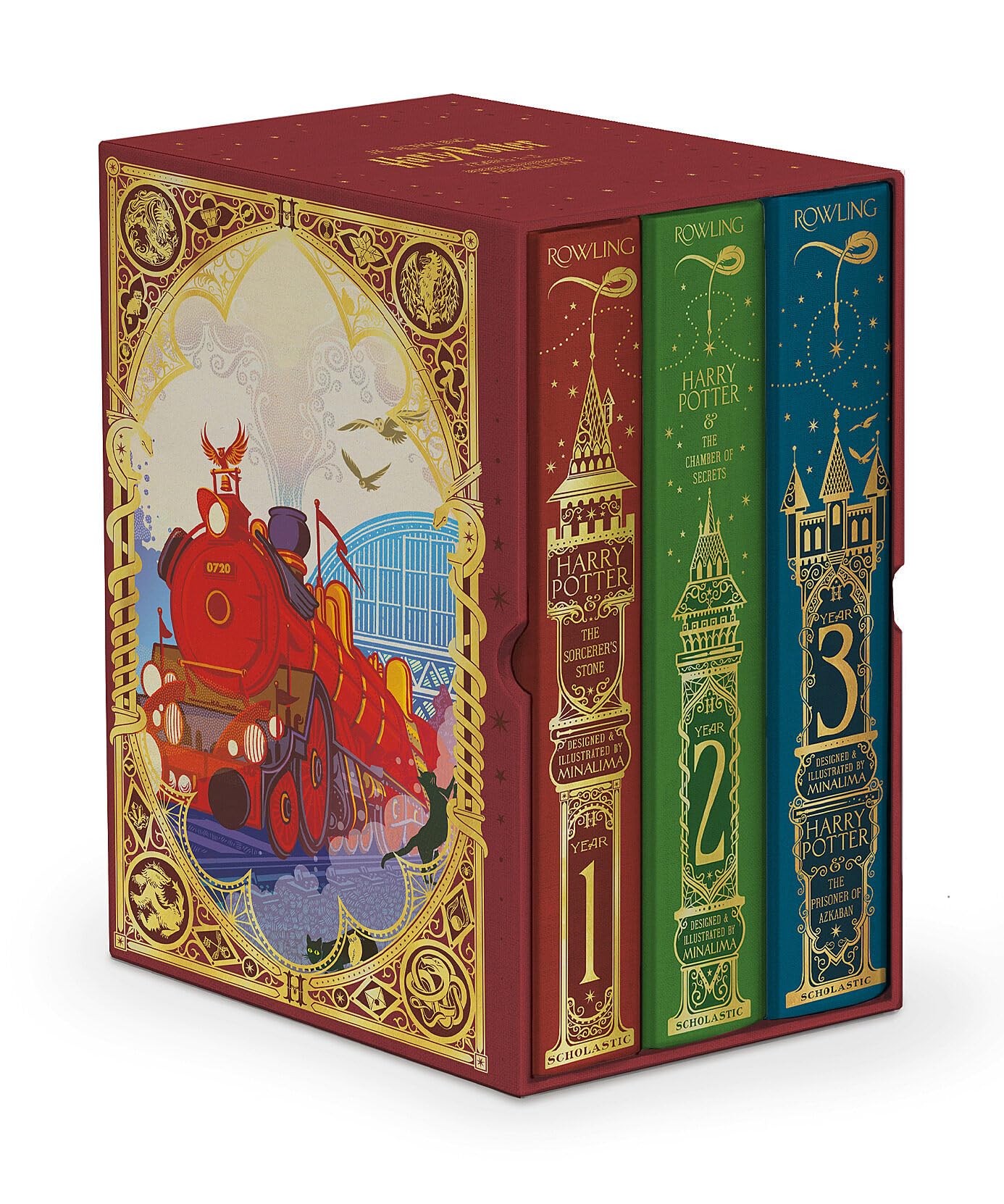Harry Potter Books 1-3 Boxed Set (Minalima Edition) (Interactive Illustrated Edition) by Rowling, J. K.