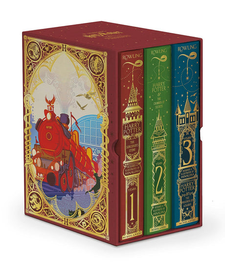 Harry Potter Books 1-3 Boxed Set (Minalima Edition) (Interactive Illustrated Edition) -- J. K. Rowling, Hardcover