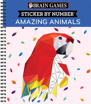 Brain Games - Sticker by Number: Amazing Animals by Publications International Ltd