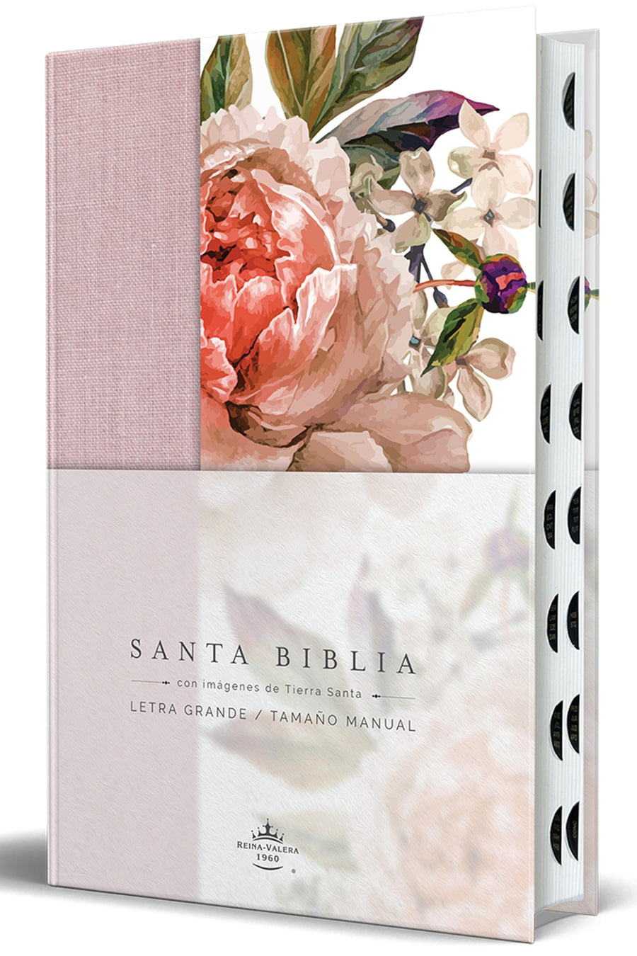 Biblia Reina Valera 1960 Letra Grande. Tela Rosada Con Flores, Manual Con Índice / Spanish Bible Rvr 1960, Large Print, Pink Floral Cloth with Index -- Reina Valera Revisada 1960, Bible