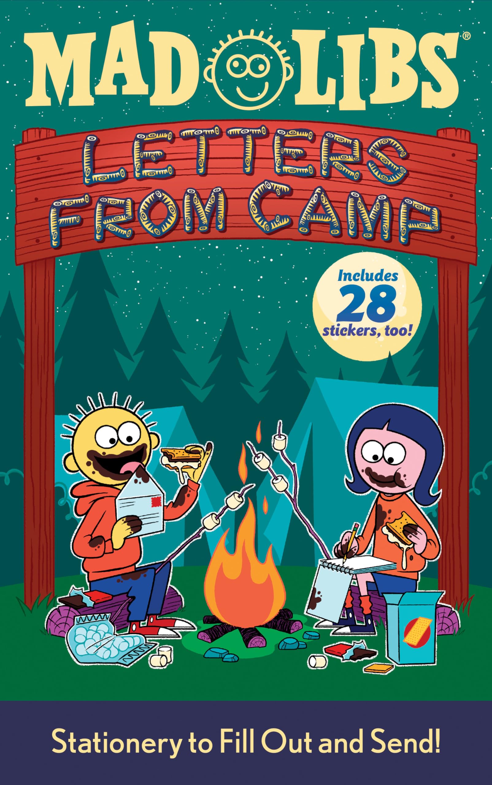 Letters from Camp Mad Libs: Stationery to Fill Out and Send! Includes 28 Stickers Too! [With Stickers] by Mad Libs