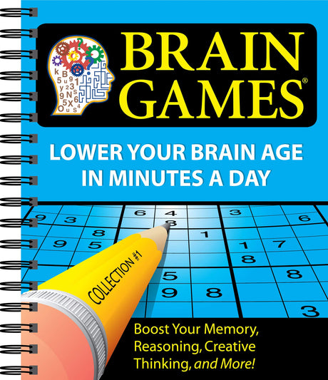 Brain Games #1: Lower Your Brain Age in Minutes a Day (Variety Puzzles): Volume 1 -- Publications International Ltd, Spiral