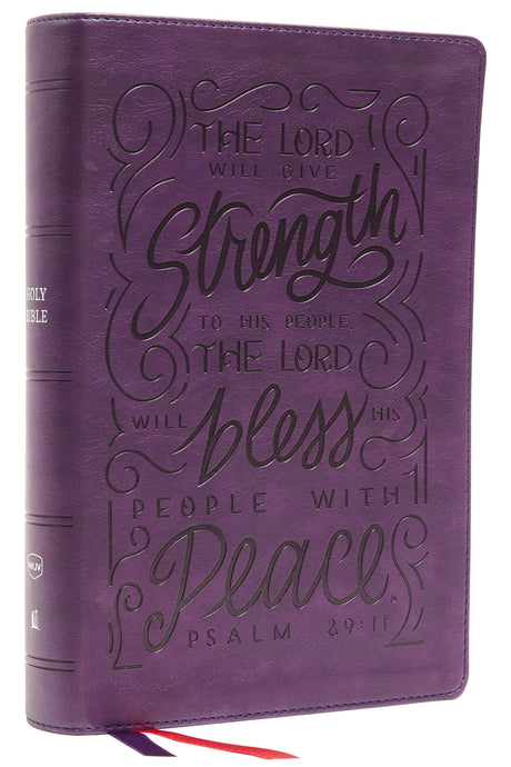 Nkjv, Giant Print Center-Column Reference Bible, Verse Art Cover Collection, Leathersoft, Purple, Red Letter, Comfort Print: Holy Bible, New King Jame -- Thomas Nelson, Bible