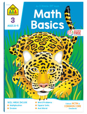 School Zone Math Basics Grade 3 Workbook by Zone, School