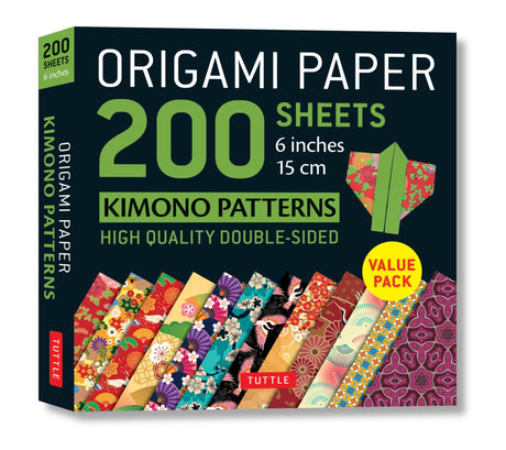 Origami Paper 200 Sheets Kimono Patterns 6 (15 CM): Tuttle Origami Paper: Double-Sided Origami Sheets Printed with 12 Patterns (Instructions for 6 Pro -- Tuttle Studio, Loose Leaf