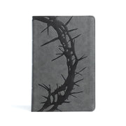 CSB Large Print Personal Size Reference Bible, Charcoal Leathertouch by Csb Bibles by Holman