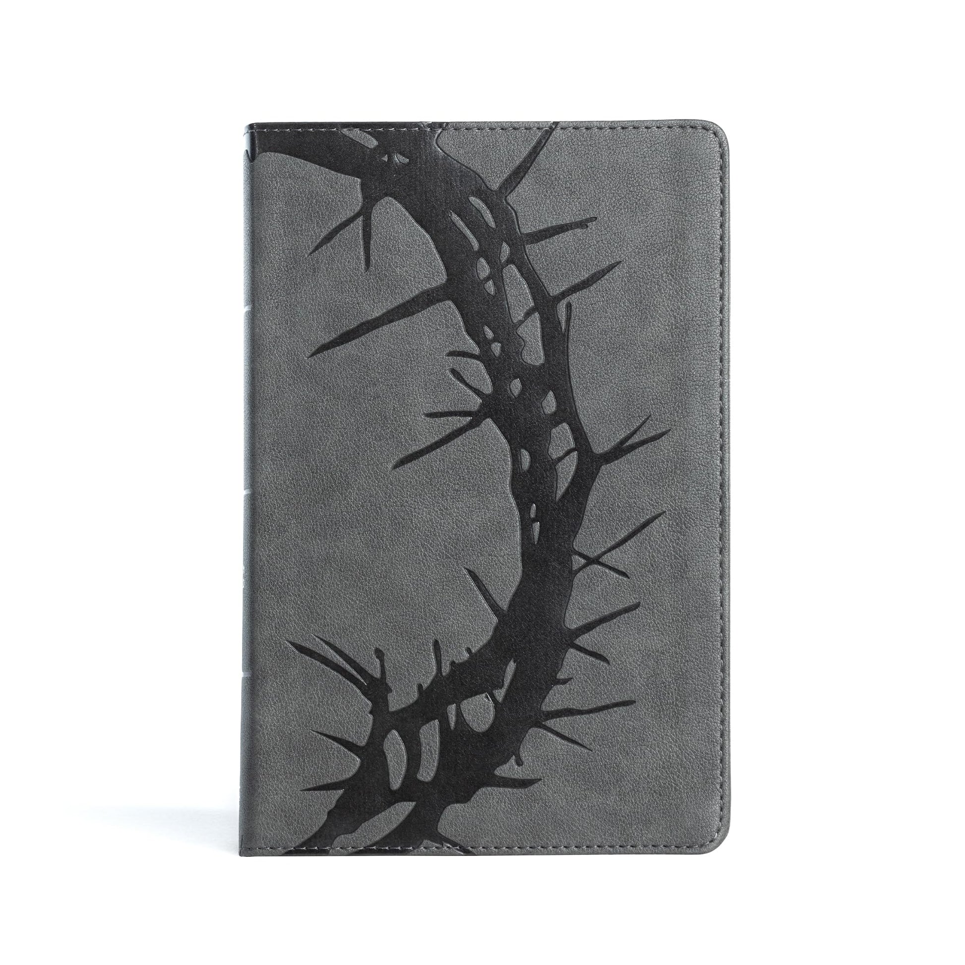 CSB Large Print Personal Size Reference Bible, Charcoal Leathertouch by Csb Bibles by Holman