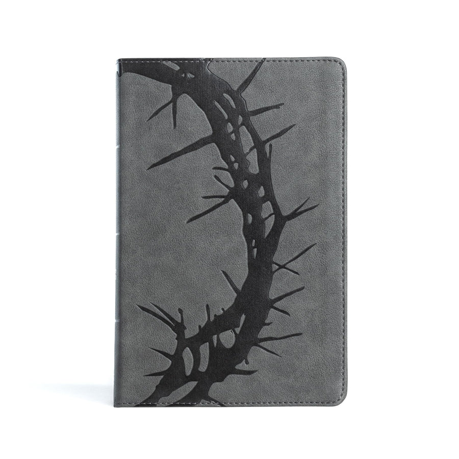 CSB Large Print Personal Size Reference Bible, Charcoal Leathertouch -- Csb Bibles by Holman, Bible
