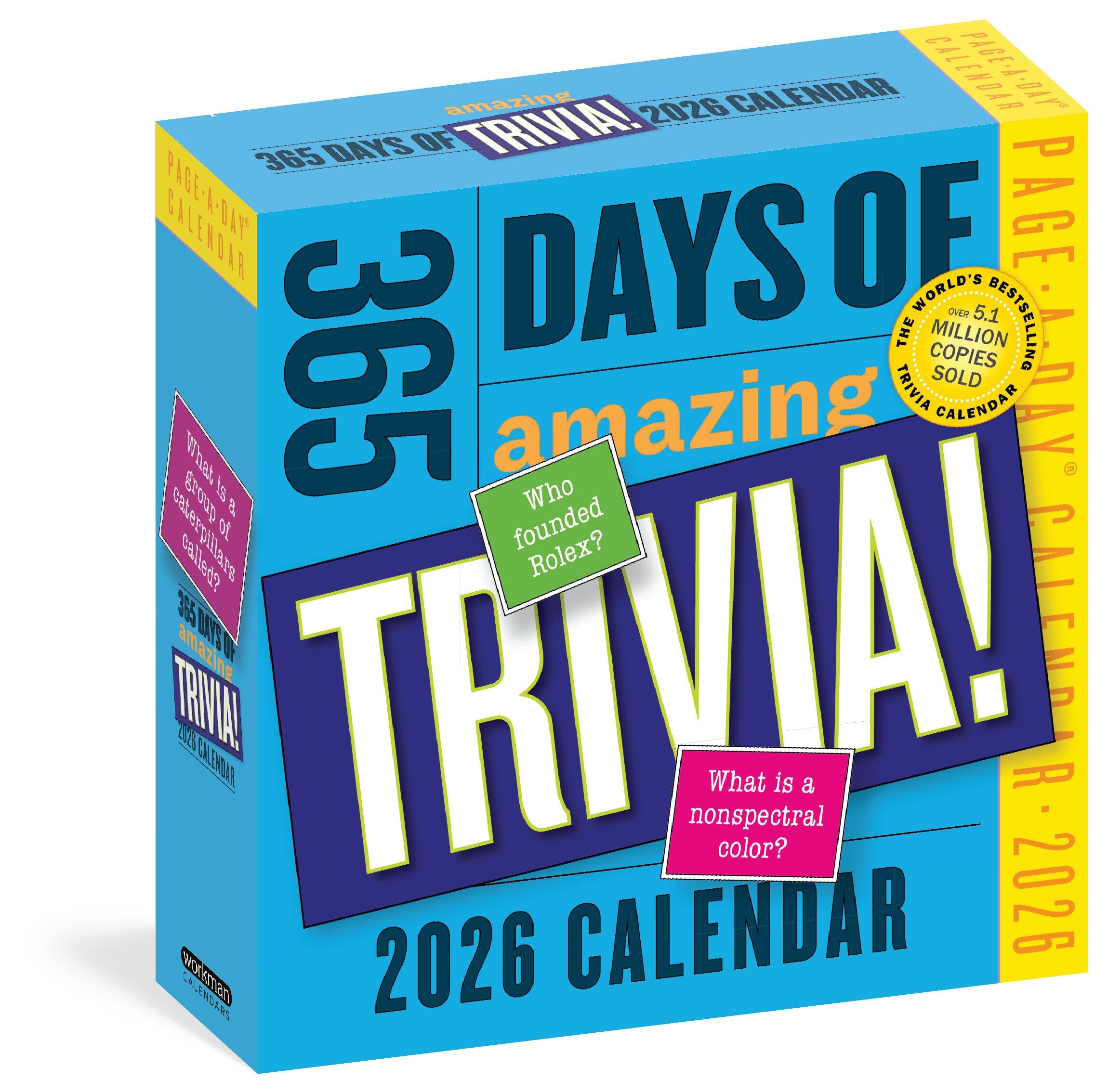 365 Days of Amazing Trivia Page-A-Day(r) Calendar 2026: The World's Bestselling Trivia Calendar by Workman Calendars