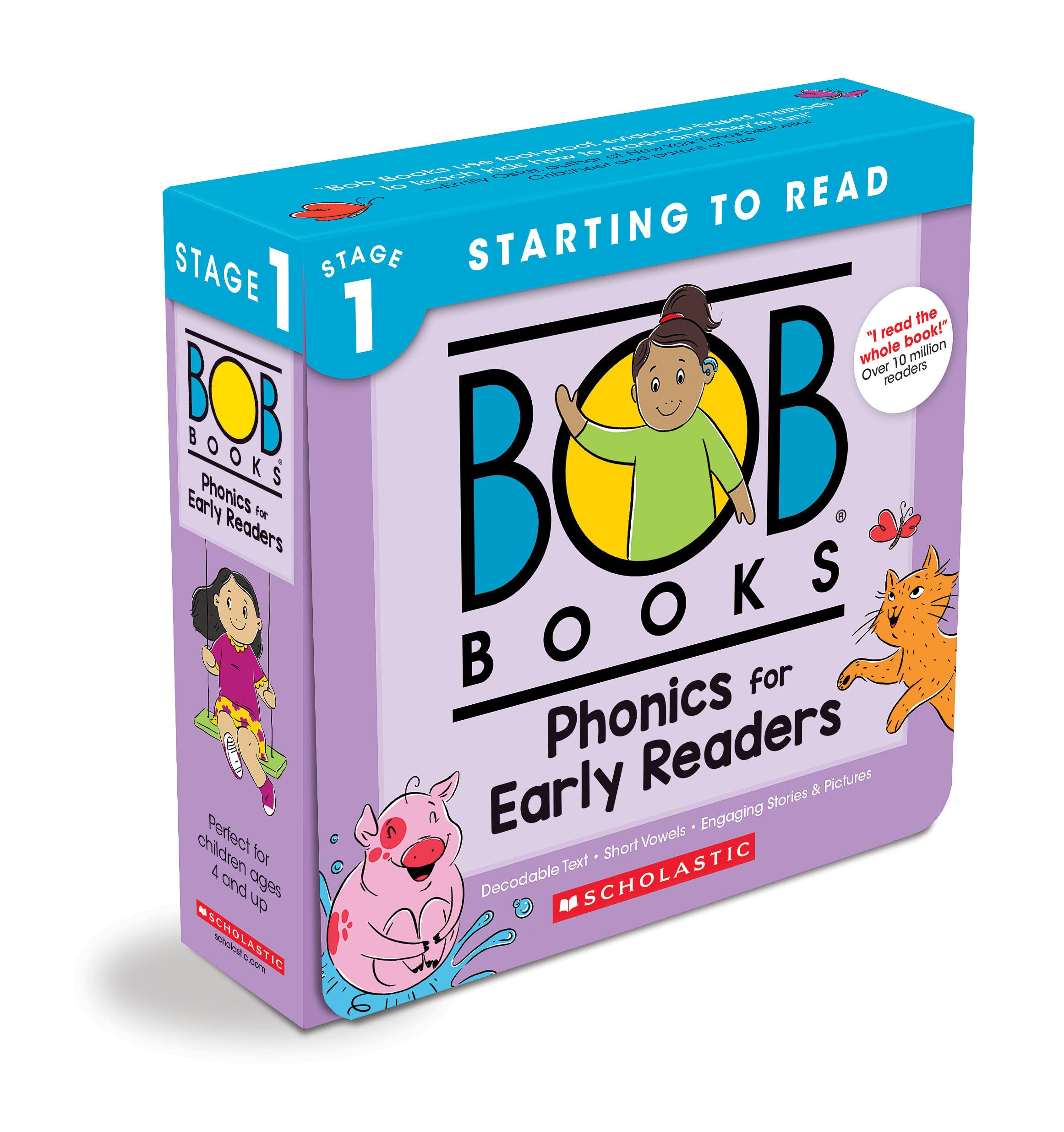 Bob Books - Phonics for Early Readers Box Set Phonics, Ages 4 and Up, Kindergarten (Stage 1: Starting to Read) by Charlesworth, Liza