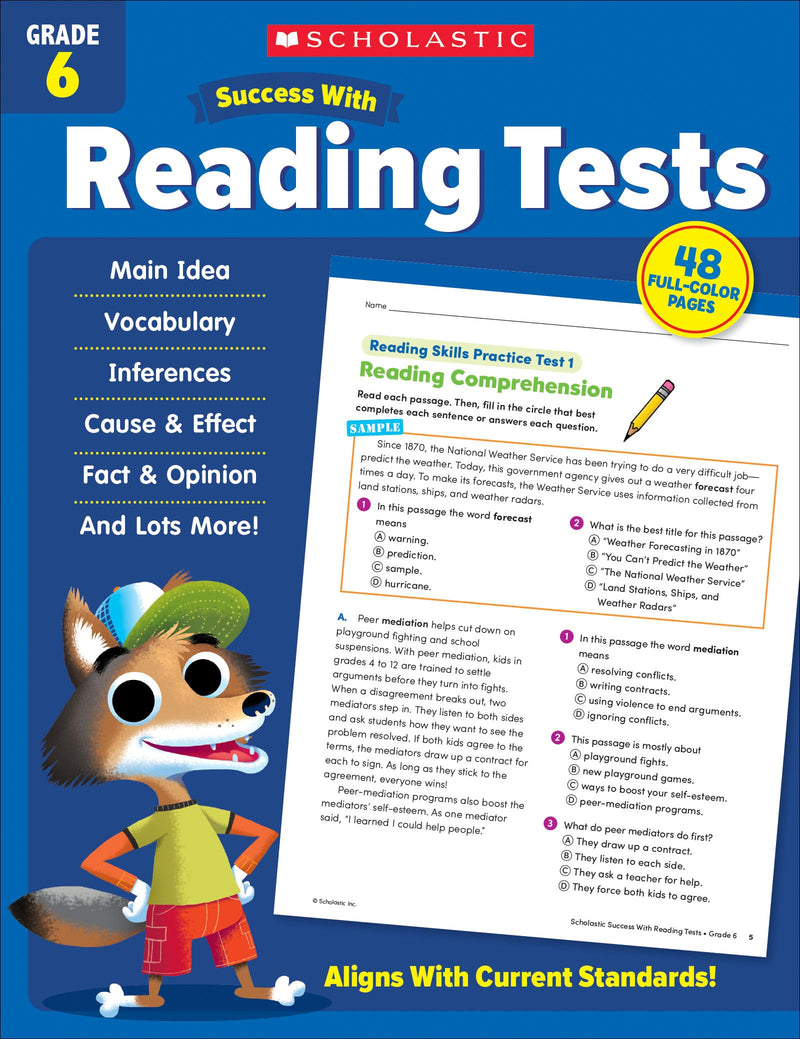 Scholastic Success with Reading Tests Grade 6 by Scholastic Teaching Resources