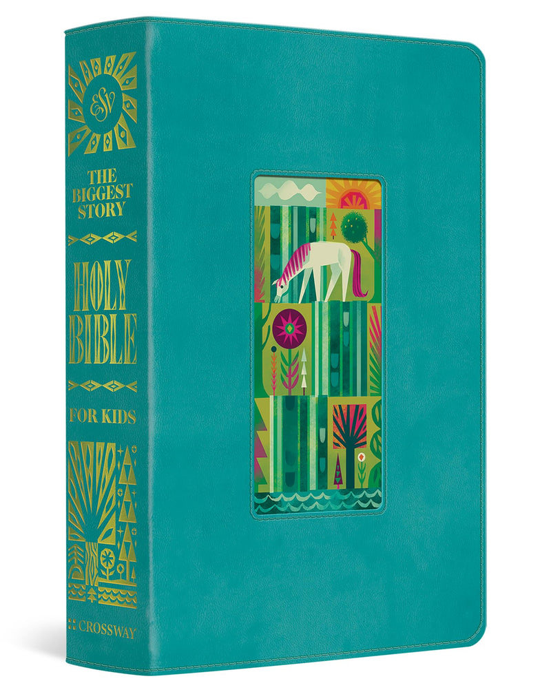 ESV the Biggest Story Holy Bible for Kids (Trutone, Teal, Waterfall Design) by DeYoung, Kevin