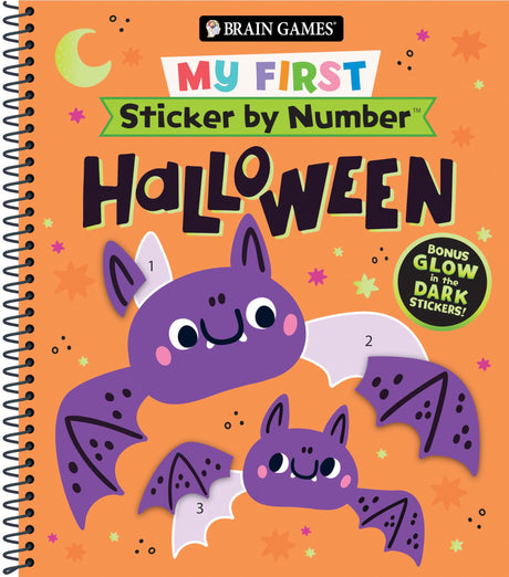 Brain Games - My First Sticker by Number: Halloween -- Publications International Ltd, Spiral