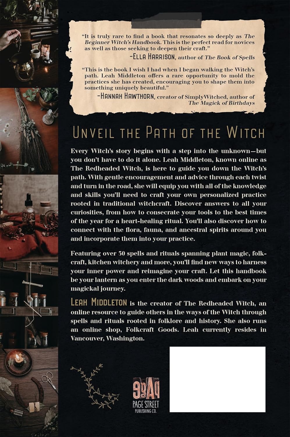 The Beginner Witch's Handbook: Essential Spells, Folk Traditions, and Lore for Crafting Your Magickal Practice -- Leah Middleton, Paperback