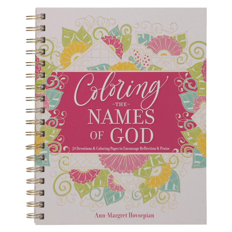 Coloring Devotional Names of God Wirebound by Christian Art Gifts