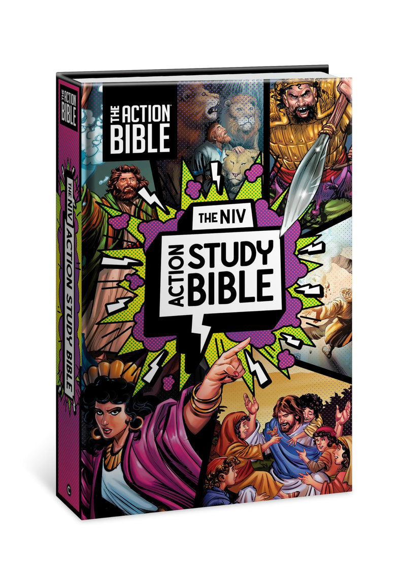 The NIV Action Study Bible, Hardcover, Full Color by David C Cook