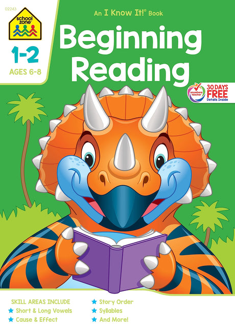 School Zone Beginning Reading Grades 1-2 Workbook -- School Zone, Paperback
