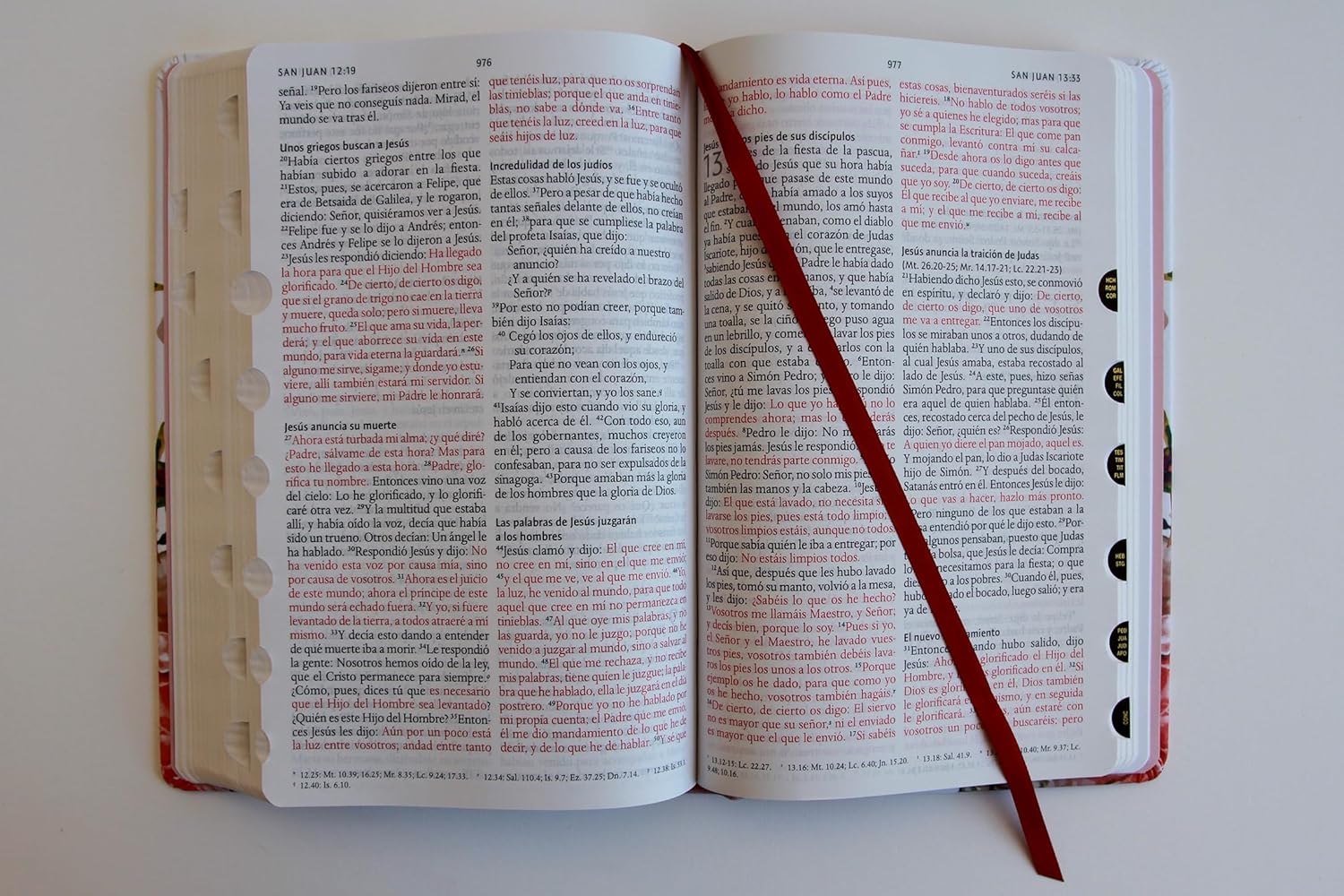Biblia Reina Valera 1960 Letra Grande. Tela Rosada Con Flores, Manual Con Índice / Spanish Bible Rvr 1960, Large Print, Pink Floral Cloth with Index -- Reina Valera Revisada 1960, Bible