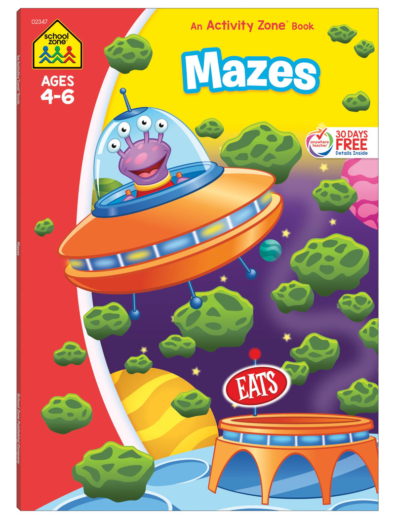 School Zone Mazes 64-Page Workbook by Zone, School